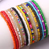 Colorful Seed Bead Stretch Bracelet Set 17 Pieces - Image 1