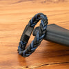 Xqni Classic Braided Leather Bracelet Men Jewelry Charms Design Stainless Steel Punk Bracelets For Men Husband Friend Gift - Image 2