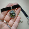 1pcs Retro Gothic Carved Oval Flower Pendant Necklace Suitable for Women's Daily Wear Banquet Party Jewelry Gifts - Image 1
