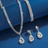 Wedding Season Women's Copper Claw Chain Water Drop Necklace Earrings Bracelet Jewelry Set Wedding Banquet Festival Gift - Image 6