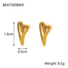Carlidana Jewelry Stainless Steel Chunky Minimalist Earring Water Drop Hollow Out Minimal Chubby Earrings - Image 7