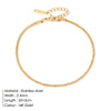 Elegant Office Chic Adjustable Twisted Chain Stainless Steel Anklet Silver Color Female Work Dating Statement - Image 8
