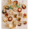 Multicolor Resin Hoop Earrings with Round and Square Shapes - Image 4