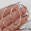Classic Simple Hoop Earring for Women Gold Color Geometric Pattern Suit Various Occasions Metal Versatile Female Jewelry - Image 4