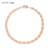 15 Style Choose Women Men Girl Rose Gold Color Curb/Weaving Bracelets Chains Jewelry 18cm-23cm - Image 9