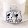 Rectangular Double Sided Tarot Cat Acrylic Earrings Halloween Magic Divination Animals Epoxy Pendant Earring for Women Jewelry - Image 14