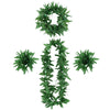 1/4Pcs Hawaiian Green Leis Necklace Artificial Leaves Wreath Garland Headband Bracelet Luau Tropical Birthday Party Decoration - Image 5