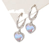 Moonstone Pearl Pendant Hoop Earrings For Women Jewelry Niche Girls Gifts Party Earring - Image 6