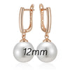 Simple 10mm 12mm 16mm Pearl Drop Earrings for Women Rose Gold Color Bridal Daily Earrings Wedding Jewelry - Image 9