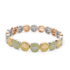 Happy Bangle Paved Diamond Enamel Beaded Bracelets For Women Boho Gold Color Elastic Bracelets - Image 30