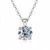 6.5mm Solitaire Drop Necklaces Gold Plated Pendant Silver Chain Jewelry For Women - Image 5