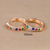 2pcs Stainless Steel Minimal Hoops Earrings for Women Round Circle Punk Helix Tragus Rainbow CZ Huggie Earring Piercing Jewelry - Image 8
