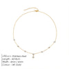 Stainless Steel Plated Gold Sparkling Zircon Flower Necklace for Women Girl Party Jewelry Gifts - Image 7