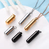 Cylinder Ashes Urn Pendant Charm Stainless Steel Cremation Memorial Necklace Jewelry 3 Colors - Image 5