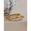 Interlocking Loop Bracelet with Cubic Zirconia Accents in Gold Tone or Silver Tone - Image 4