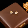 Stainless Steel Sparkling White Zircon Flower Necklace Bracelet Earrings Set For Women Jewelry Gift - Image 13
