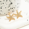 Punk Metal Starfish Stud Earrings for Women Gold Color Star Geometric Temperament Earrings Summer Jewelry Gift - Image 4