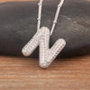 Light Aesthetic 26 A-Z Letters Sparkling Zircon Pendant Necklace Initials Alphabet For Women Lucky Jewelry Accessories - Image 5