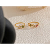 Chic Bling Colorful Cubic Zirconia Thin Ring Stainless Steel Finger CZ Jewelry - Image 6