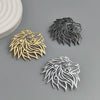 design hollow lion stainless steel gold-plated brooch, and lapel pin, men's suit accessories - Image 1