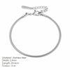 Minimalism Silver Color Snake Chain Anklet Stainless Steel Adjustable Chain for Women Girls Jewelry Support - Image 8