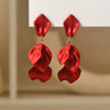 Light Matte Petal Tassel Earrings for Women Blue Drop Earring Personality All-match Jewelry Female - Image 1