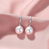 Ball Shape Long Earrings Shell Beads Simulation Freshwater Pearl Drop Earrings Rhinestone Temperament Ear Hook Ear Jewelry - Image 3