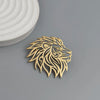 design hollow lion stainless steel gold-plated brooch, and lapel pin, men's suit accessories - Image 4