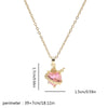 Pink Rhinestone Heart Necklace For Women Gothic Sword Go Through Love Choker Elegant Crystal Flower Necklaces Y2k Jewelry - Image 2