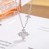 Silver Dainty Lucky CZ Leaf Necklace for Women Gold Plated Flowers Elegant Pendant Necklace Wedding Jewelry - Image 8