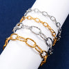 Blingbling Stainless Steel Bracelet Link Cut Oval Hand Chain for Women Men Wristband Bangle Anklets Metal Jewelry Summer Gift - Image 3