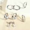 Eight Piece Thick Hoop and Stud Earring Set for Cartilage Styling - Image 3