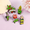 Cartoon Flower Enamel Pin Lapel Brooch Rose Star Flare Violet Peach Blossom Peony Lotus Rose Osmanthus Badge Jewelry Friend Gift - Image 5