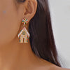 Creative Christmas Colorful Enamel Candy House Shaped Drop Earrings Crutch Dangle Earring For Women Men Holiday Jewelry - Image 6
