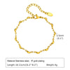 Gold Plated Link Bracelet for Women, Stainless Steel Stackable Chain Wristband, Adjustable Jewelry - Image 14