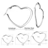 316L Stainless Steel Heart Shape Earrings Sweety Hoop Earring Gold/Silver Color for Women Jewelry Accessories - Image 3