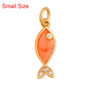 Marine Organism Sea Horse Turtle Fish Conch Shell Starfish Charm Pendant, 8K Gold Plated Zircon Jewelry Finding Supplies - Image 14