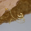 1pc Silver Shimmering Clear CZ Zircon Ear Cuff With Chain Tassel Stud For Women Gift Cartilage Clip Earrings - Image 6