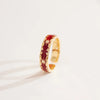 Silver Open Finger Ring Golden Enamel Donut Dazzling Geometric Punk For Women Jewelry Gift - Image 37