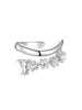 1PC Silver Eight Point Star Flower CZ Double Layer Clip Earring For Women IN Earring Jewelry Party Gift - Image 8