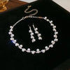 Rhinestone Necklace and Drop Earring Set in Multiple Color Styles - Image 18
