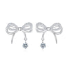 Zircon Bow Bowknot Necklaces Earrings Bracelets Jewelry Set for Women Unique Party Jewelry Sweet Female Gifts - Image 2