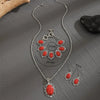 3pcs Green Peacock Gemstone Necklace Earrings Bracelet Jewelry Set Suitable for Daily Gift Giving - Image 3