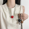 Minimalist Metal Geometric Ball Pendant Necklace for Women Design Sweater Chain Accessories - Image 2