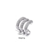 Three Layer C Shape Clip On Earrings For Women Ear Cuffs Without Piercing Fake Cartilage Earings Zirconia Geometric Jewelry - Image 6
