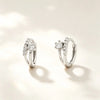 Silver Double Row Zircon Huggies Hoop Earrings for Women Statement Gold Party Jewelry Gift - Image 6