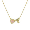 Delicate Heart Pink Zircon Mini Letter Pendant Necklace for Women Gold Plated Balloon Bubble Initial Alphabet Jewelry - Image 21