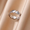 Zircon Rings For Women Stainless Steel Adjustable Open Rings Females Jewelry Accessories - Image 3