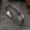 retro stainless steel Viking rune bracelet light simple versatile opening adjustable couple bracelet - Image 3