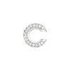 C Shaped Crystal Ear Cuff in Gold Tone and Silver Tone - Image 13
